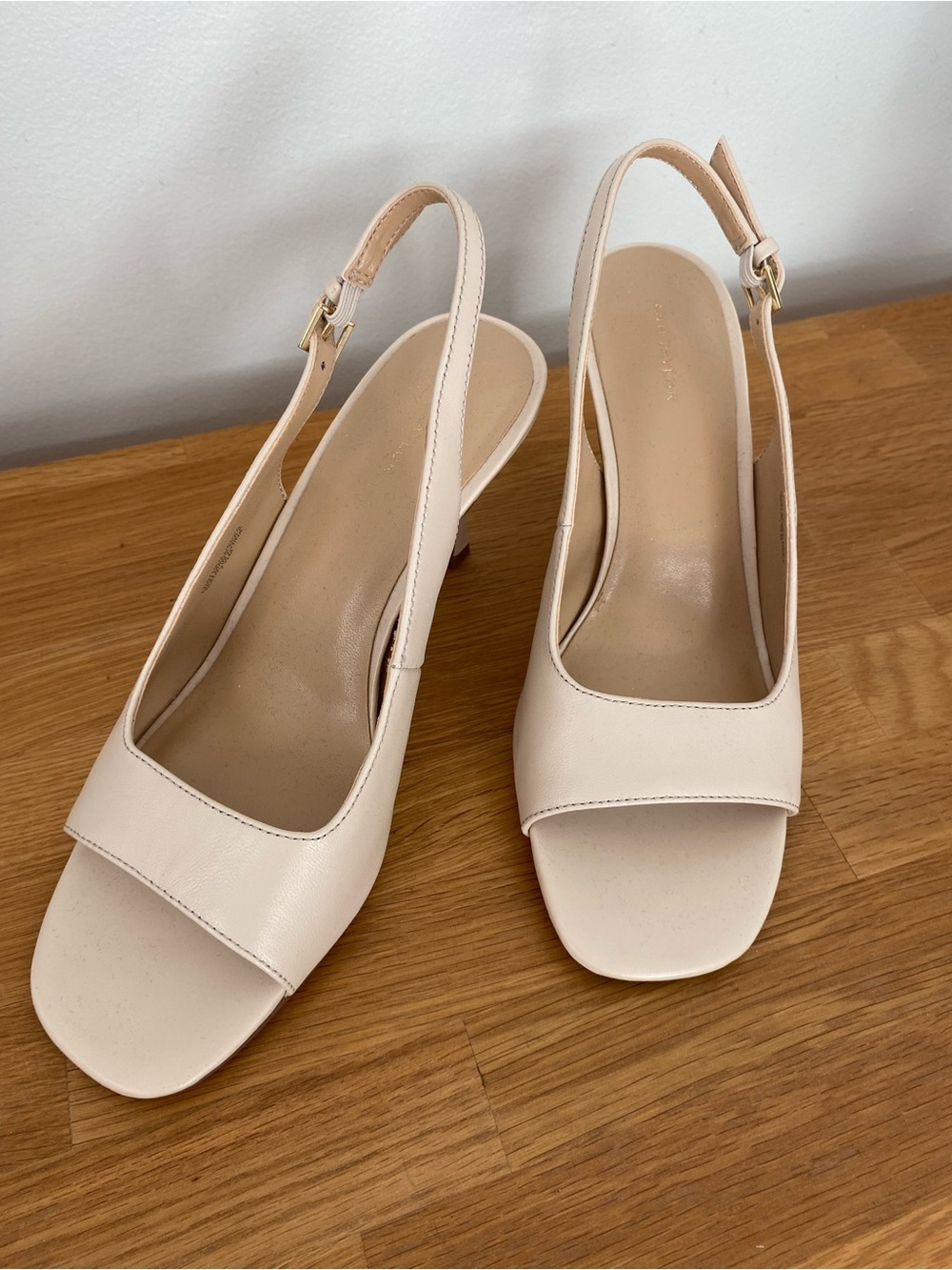 Ann Taylor Neutral Slingback with High Heels
